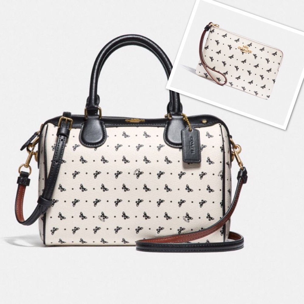 🔥COACH Mini Bennett & Wristlet Butterfly Dot